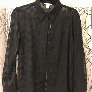 Black sheer blouse